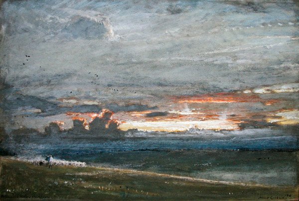 Fırtınadan Önce Eve Doğru by Albert Goodwin