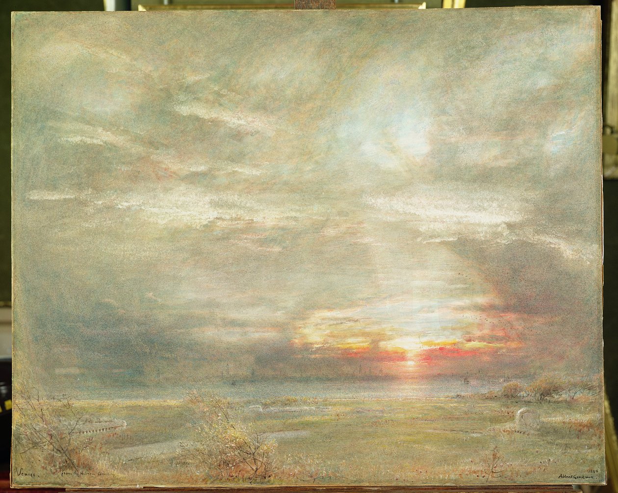 İbrani Mezarlığından Venedik by Albert Goodwin