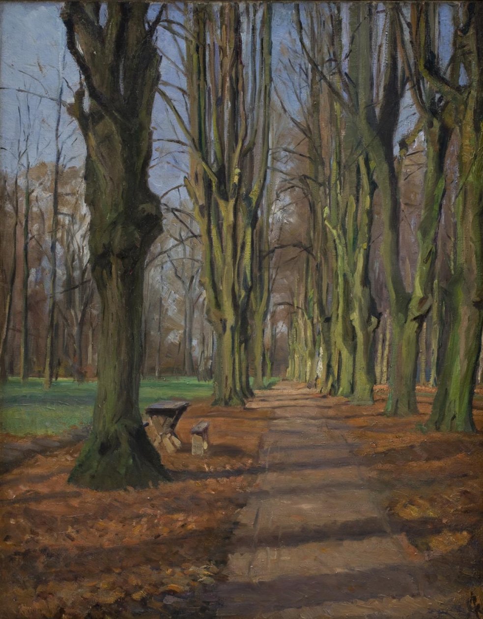 Søndermarken'de bir cadde. Frederiksberg by Albert Gottschalk