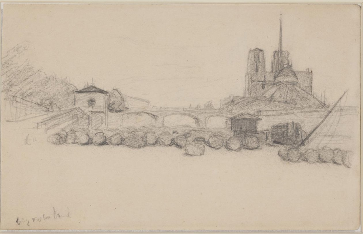 doğudan görülen Notre Dame by Albert Gottschalk
