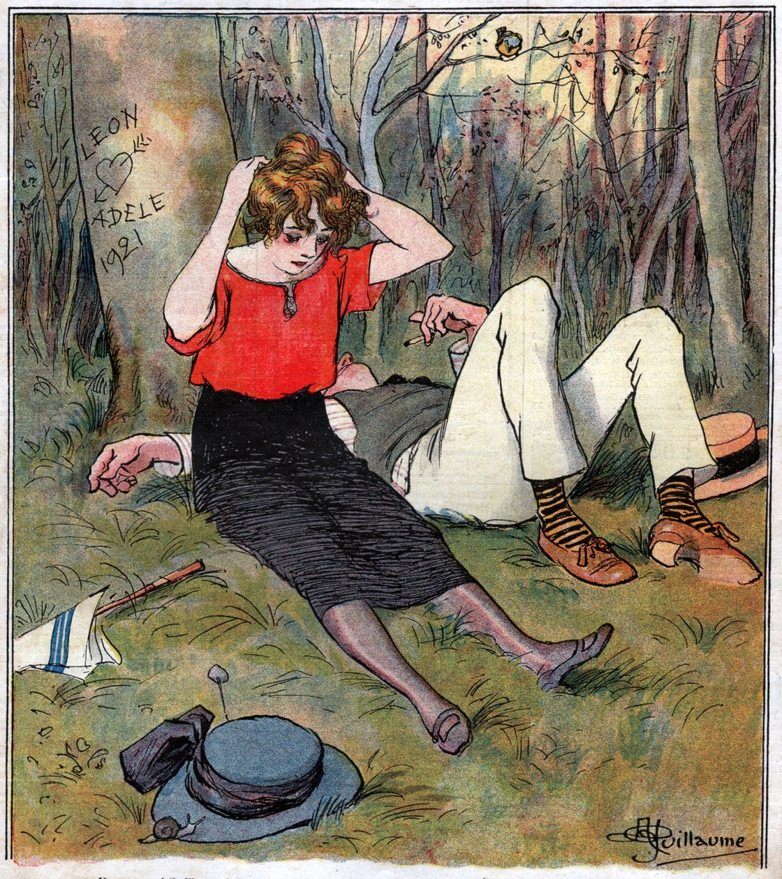 Çift ormanda aşktan sonra by Albert Guillaume