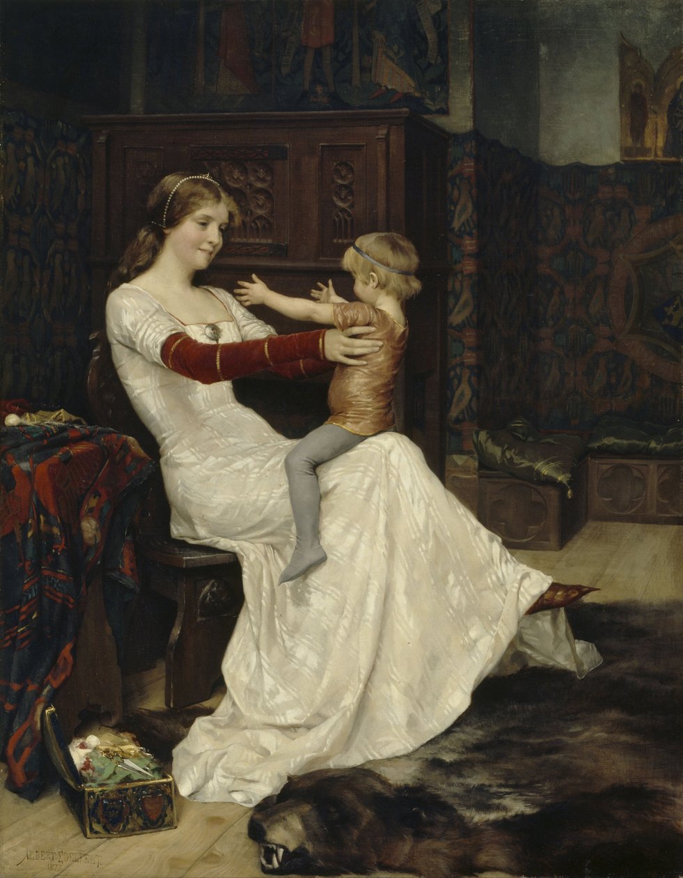 Namur Kraliçesi Blanche by Albert Gustaf Aristides Edelfelt