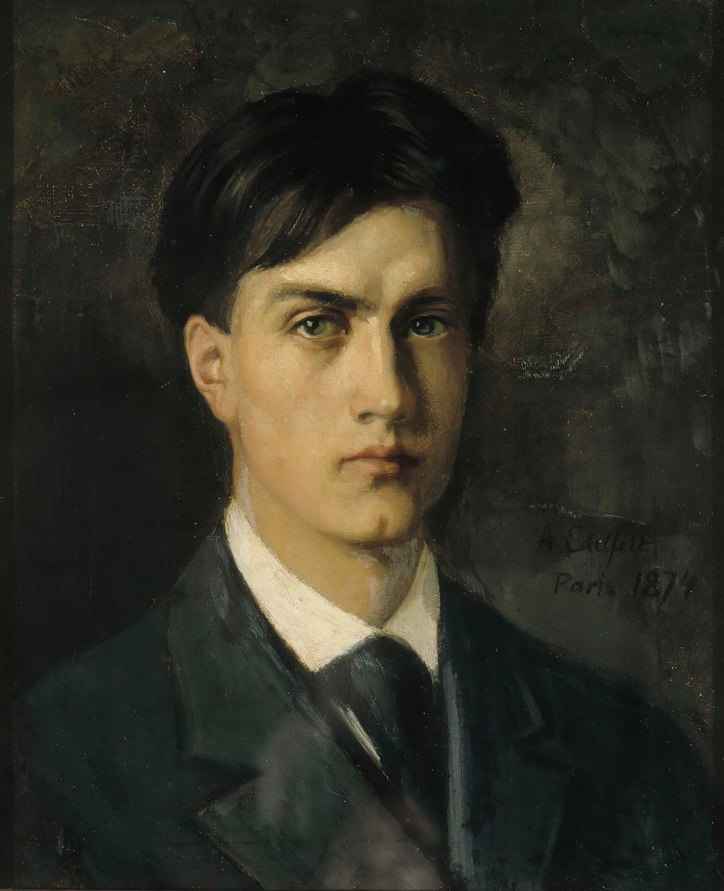 Otoportre, 1874. by Albert Gustaf Aristides Edelfelt