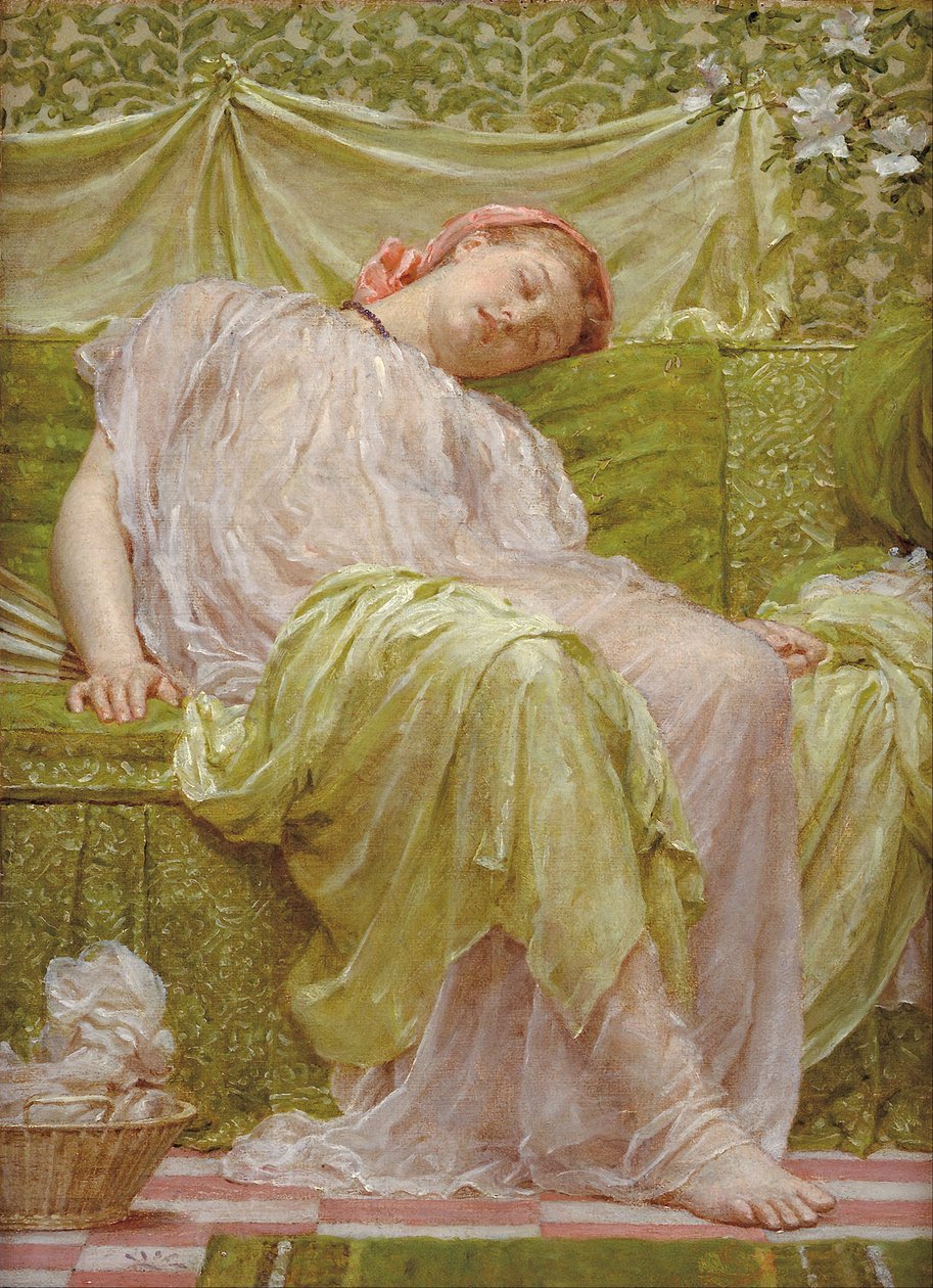 bir çalışma sepeti by Albert Joseph Moore