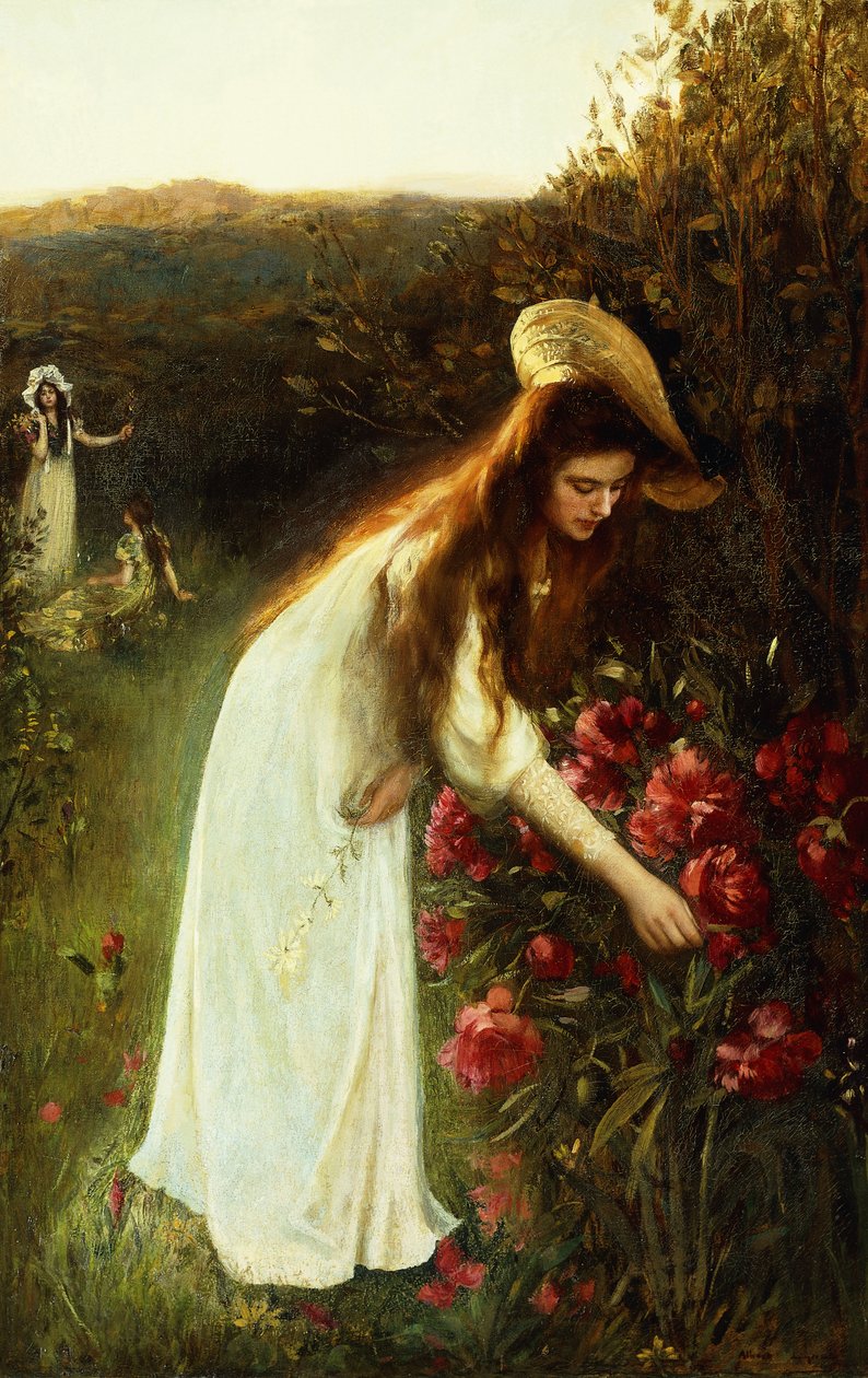 Çiçek toplamak, by Albert Lynch