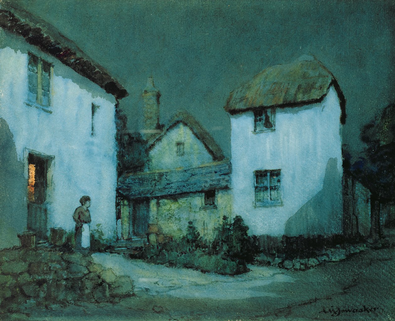 Mehtaplı Bir Sokak, Heavitree, Exeter by Albert Moulton Foweraker