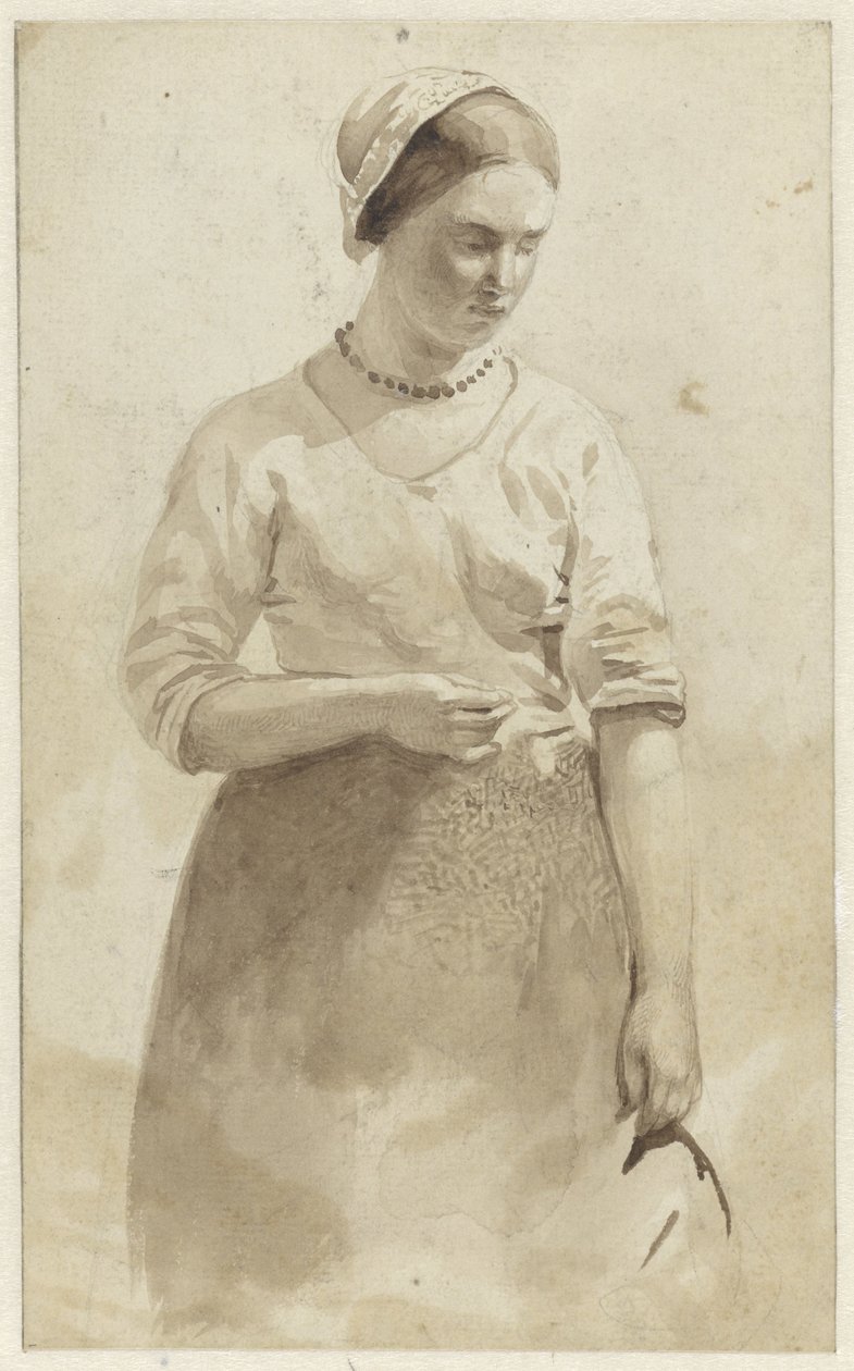duran genç kadın by Albert  Neuhuys