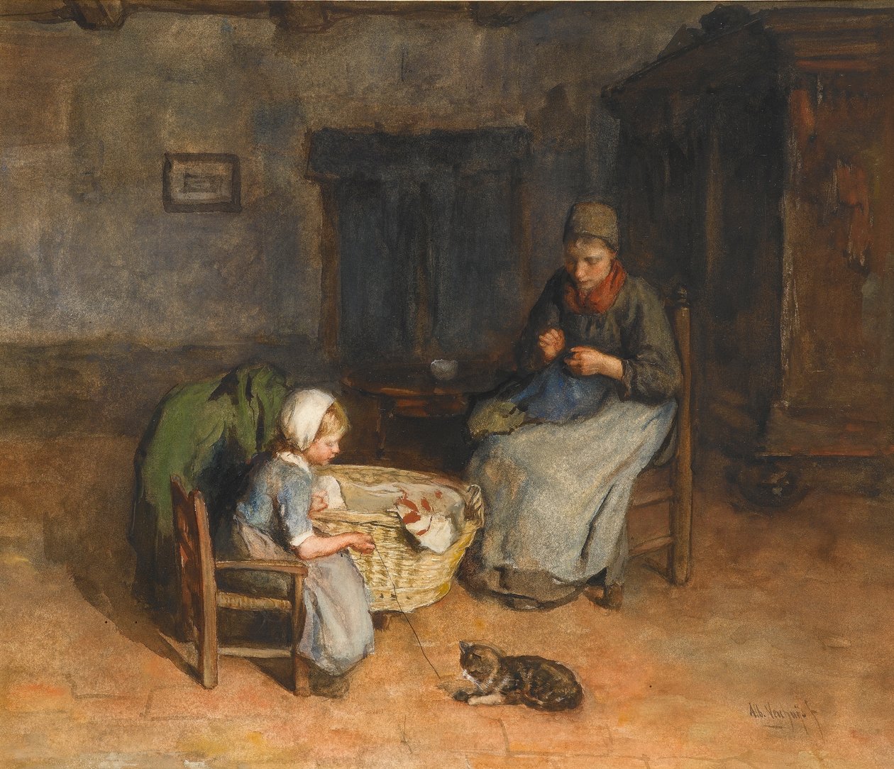 Bir Hollanda Evi (kağıt üzerinde wc) by Albert Neuhuys