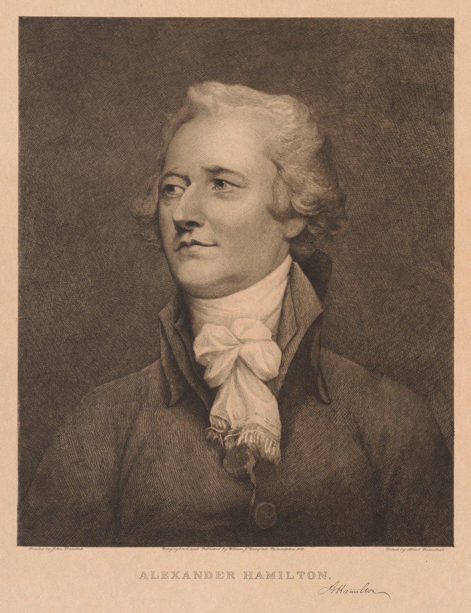 Alexander Hamilton, 1895. by Albert Rosenthal