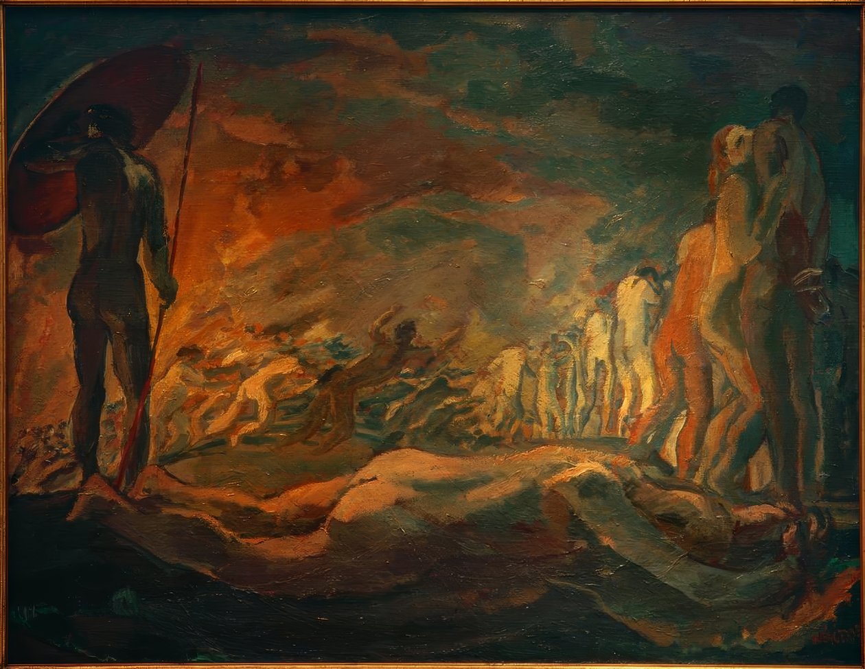 Yerde yatan Yeremya by Albert Weisgerber