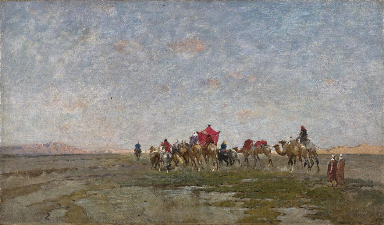 Çölde karavan by Alberto Pasini