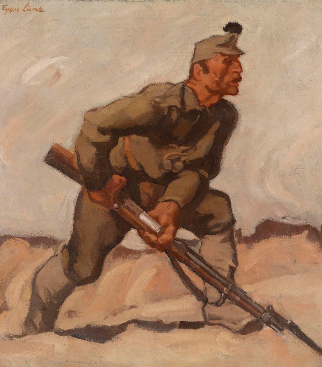 Kaiserschütze (Dolomitenwacht) by Albin Egger Lienz
