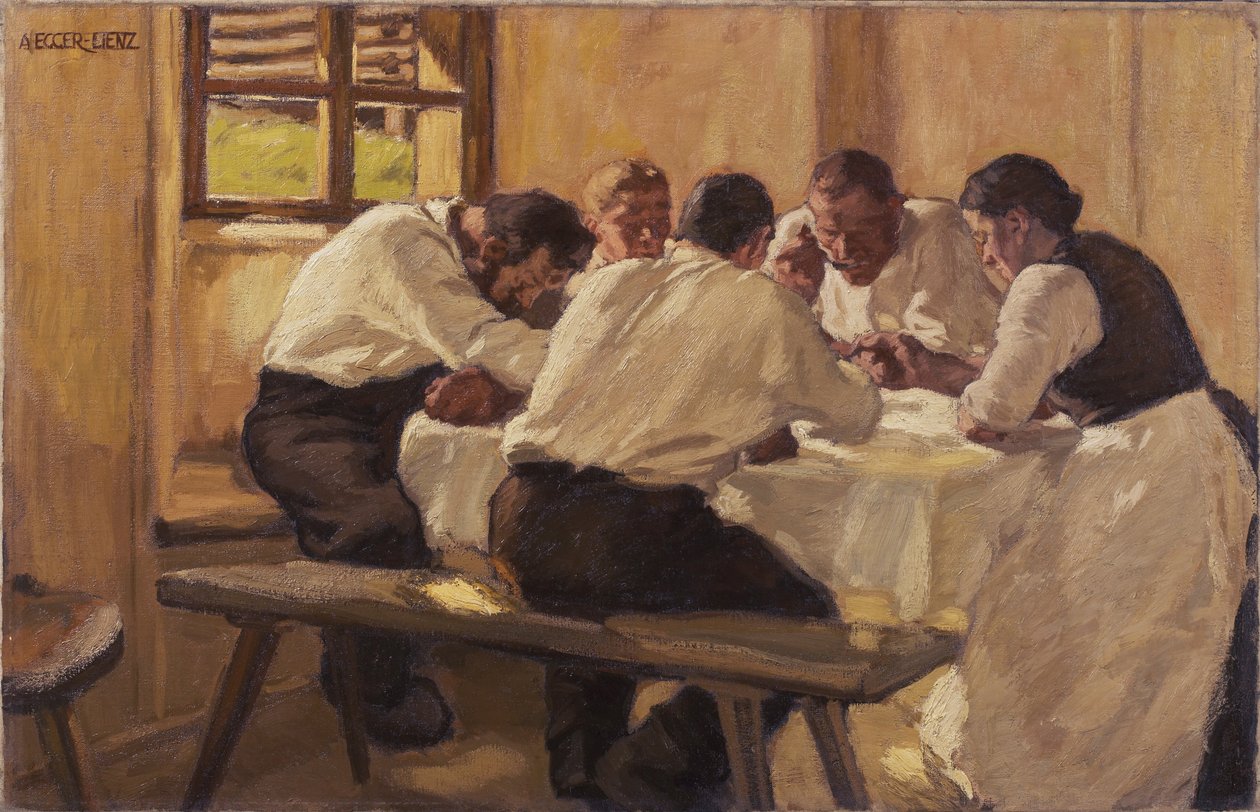 Öğle Yemeği Çorba, Versiyon II, 1910 by Albin Egger Lienz