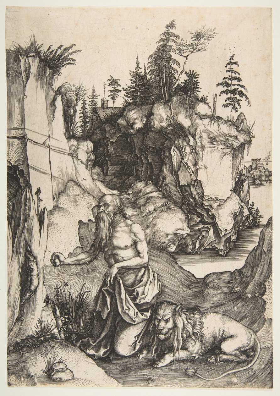 Vahşi Doğada Aziz Jerome Tövbekar by Albrecht Dürer