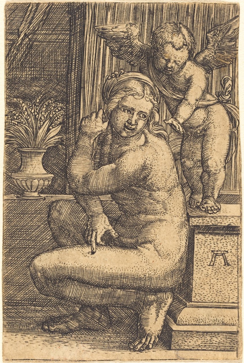 çömelmiş Venüs by Albrecht Altdorfer