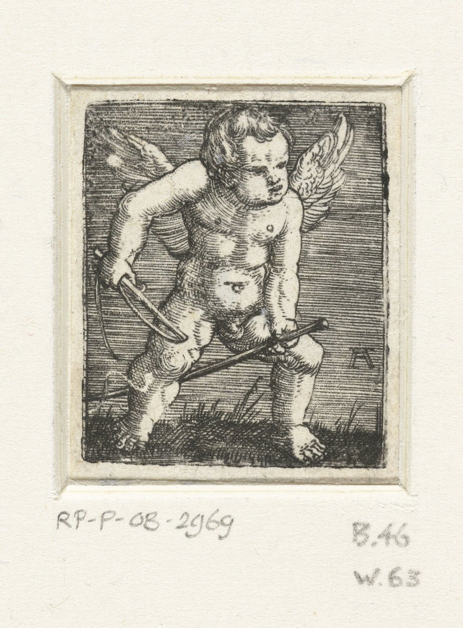 Bir hobi atı ile putto by Albrecht Altdorfer