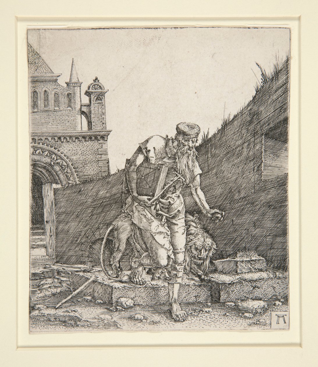 Bir Duvarın Yanındaki Aziz Jerome by Albrecht Altdorfer