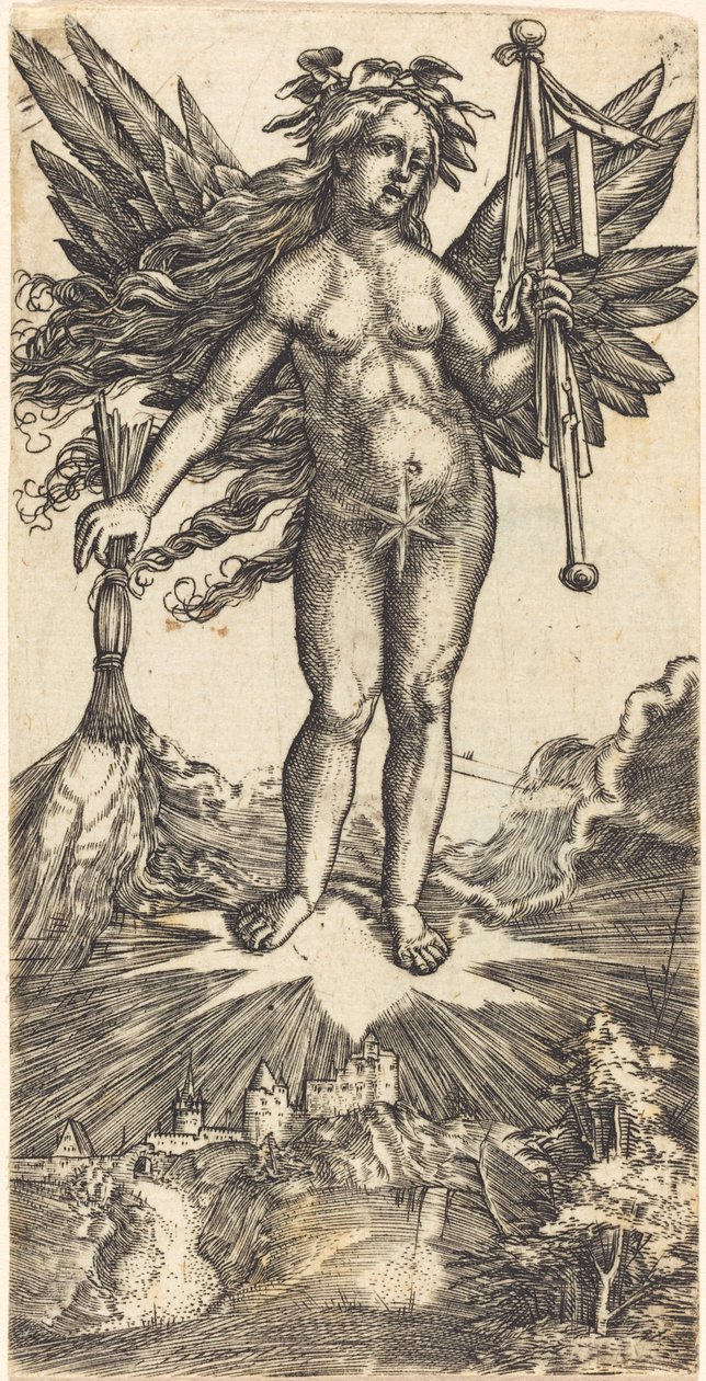 Yıldızdaki Kanatlı Kadın by Albrecht Altdorfer