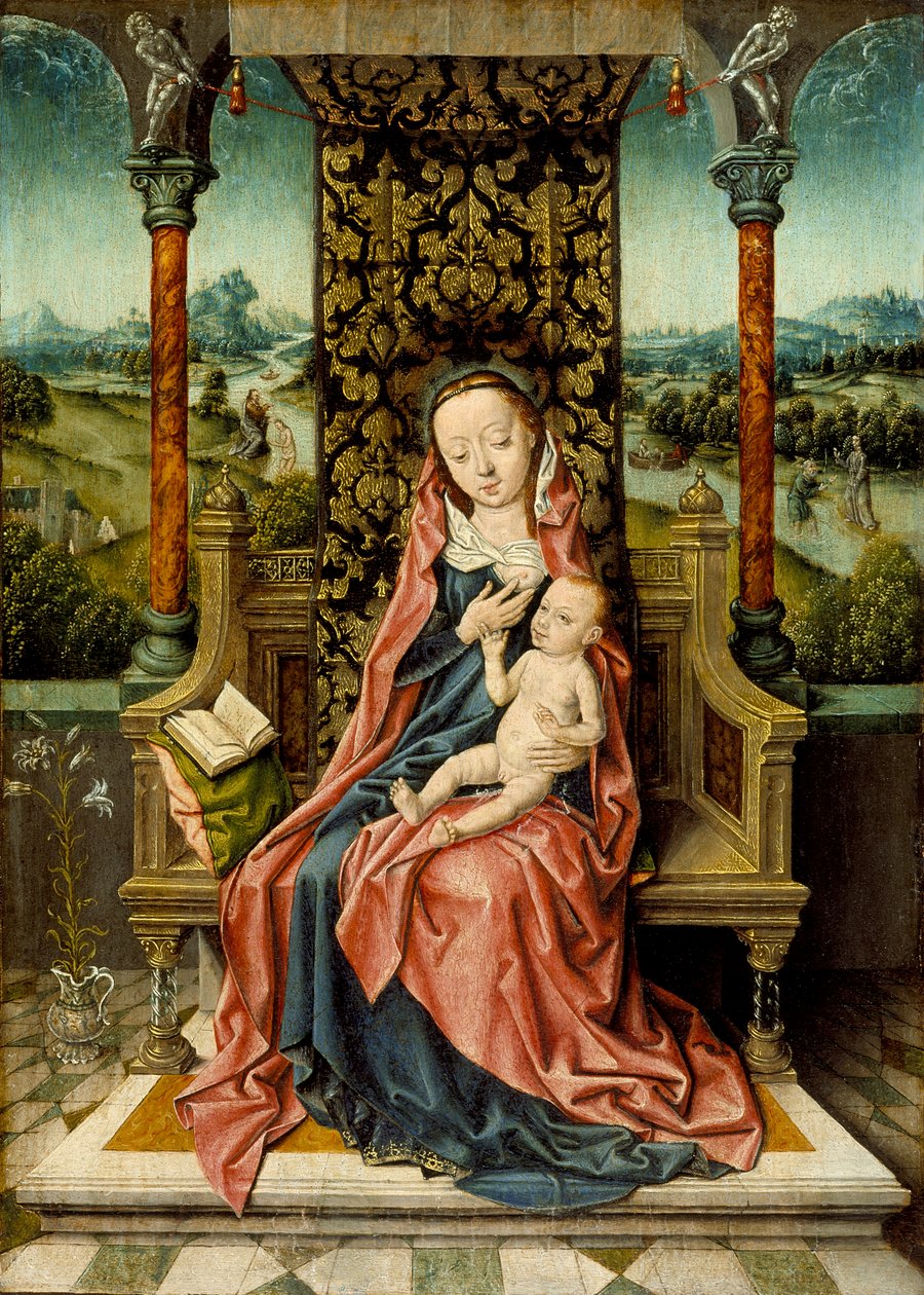 Madonna ve Çocuk Enthroned, c.1510 by Albrecht Bouts