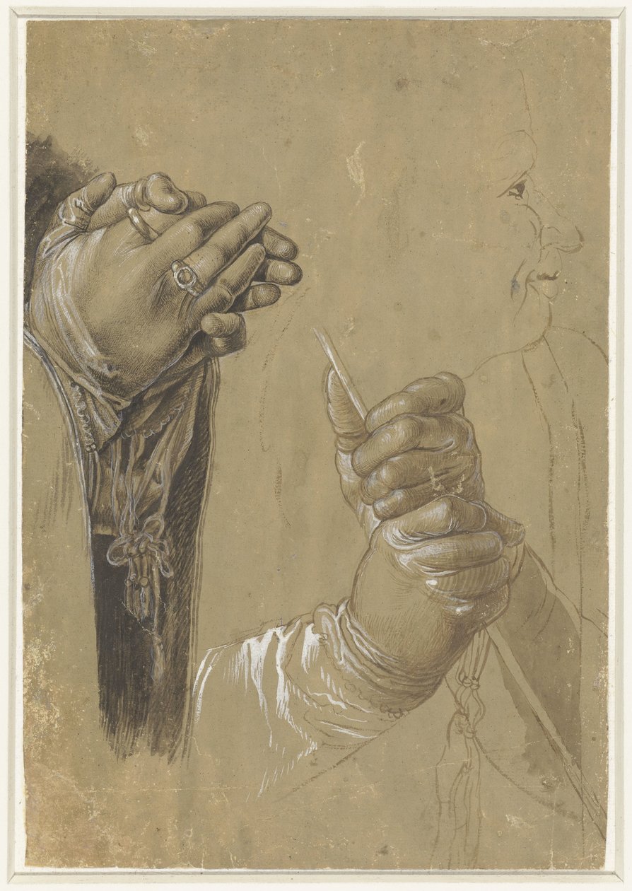 Eller ve bir profil kafası by Albrecht Dürer (possibly)