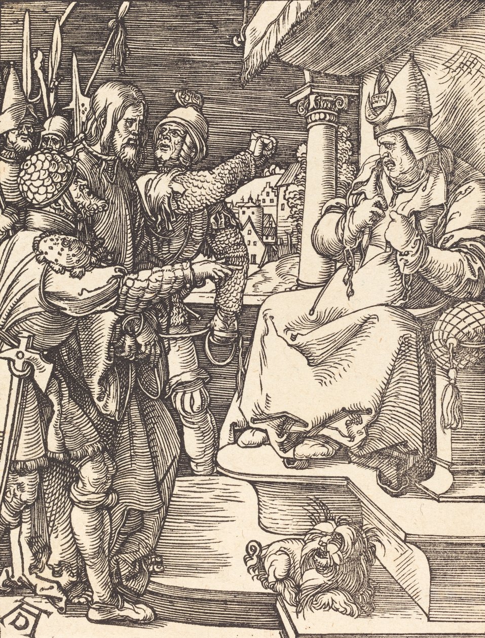 Caiaphas'tan önceki Mesih, muhtemelen c. 15091510. by Albrecht Dürer