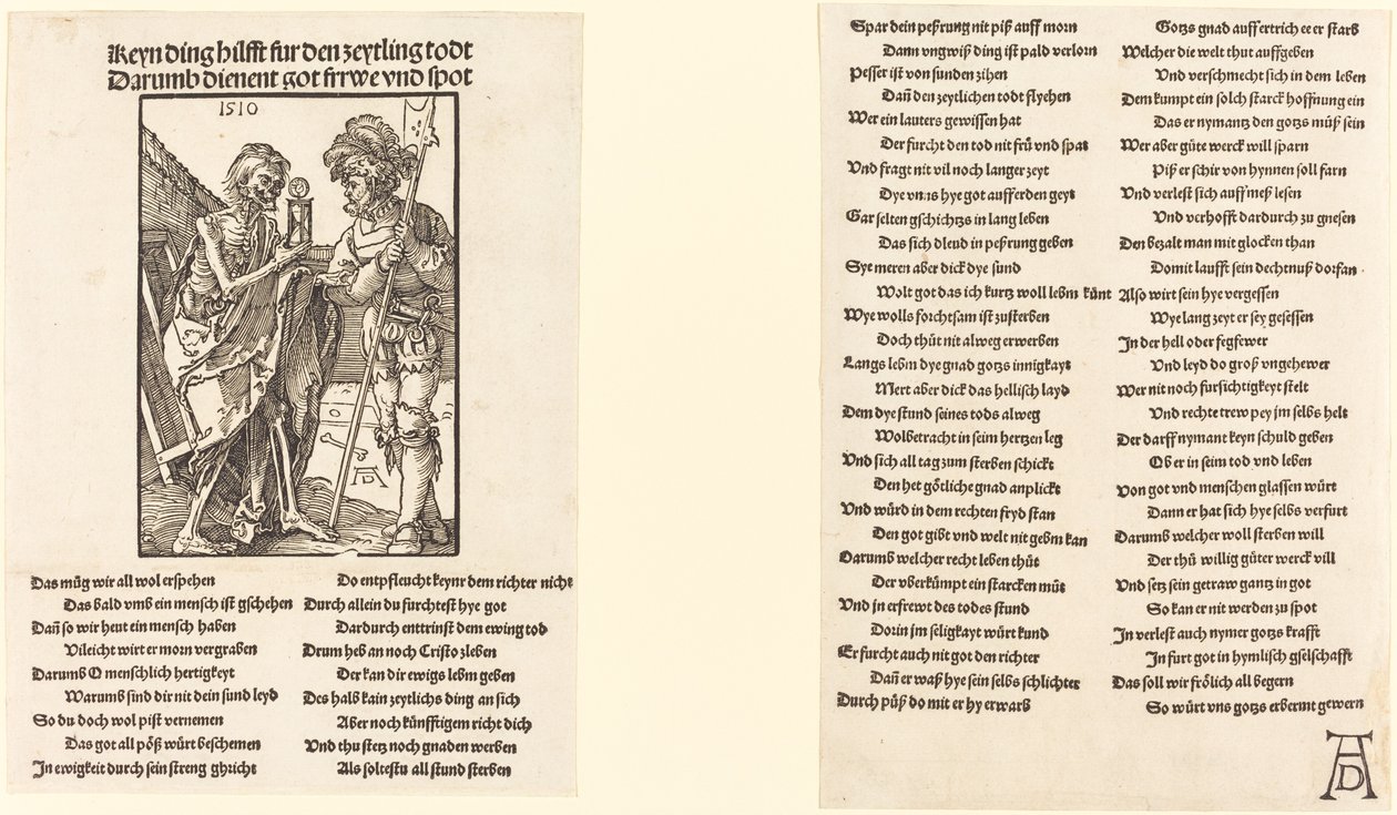 Ölüm ve Lansquenet by Albrecht Dürer