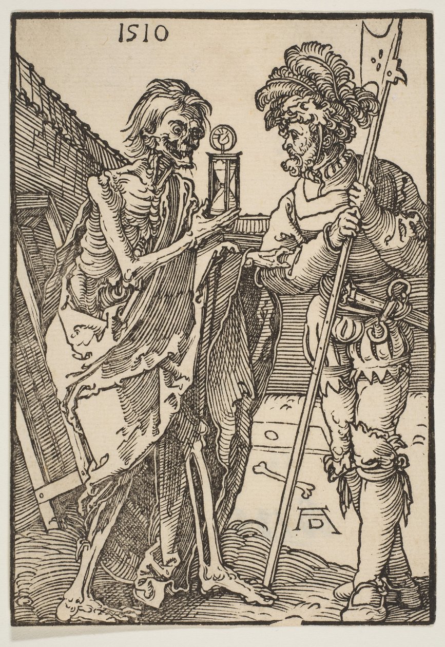 Ölüm ve Lansquenet.n.d. by Albrecht Dürer