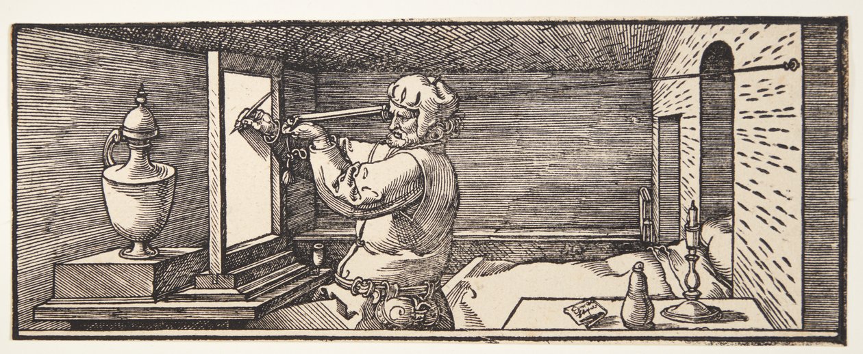 Bir vazo çizen ressam by Albrecht Dürer