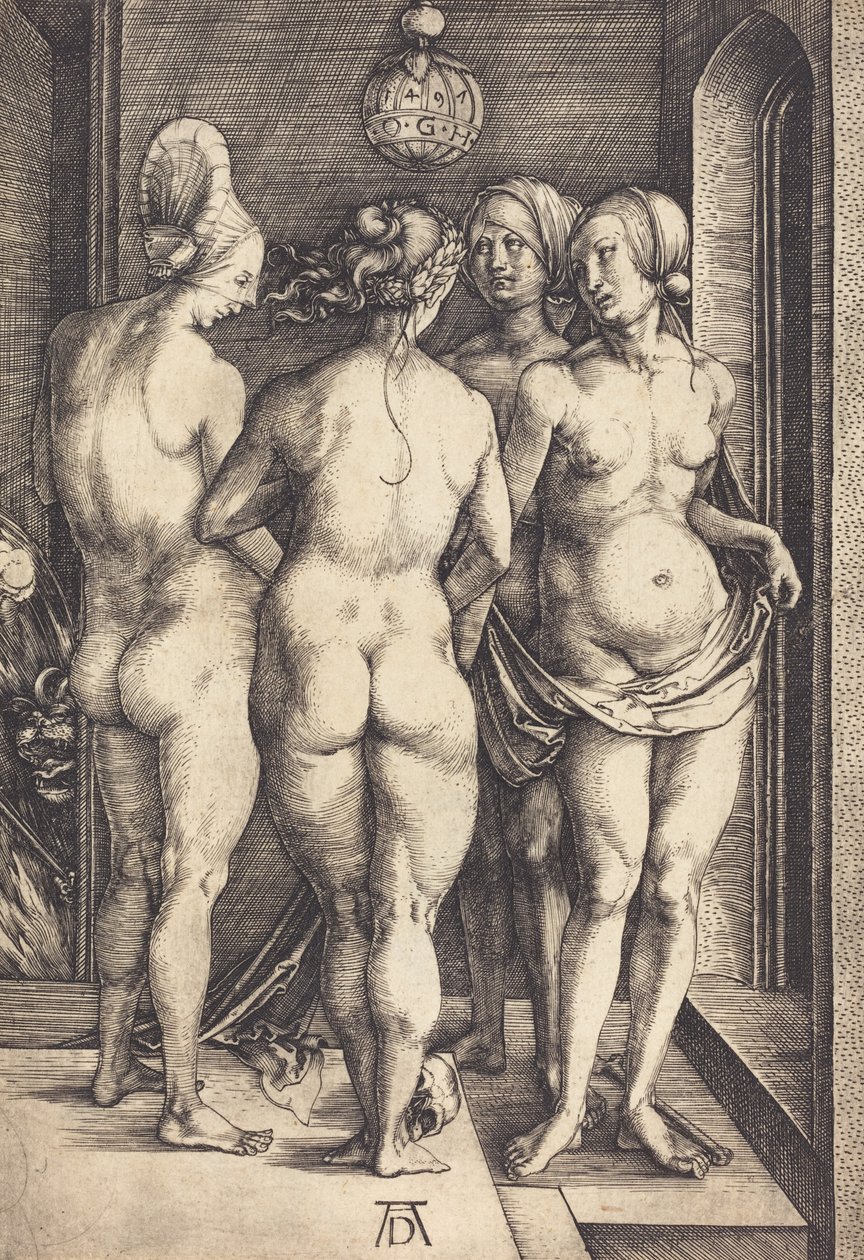 Dört Çıplak Kadın, 1497. by Albrecht Dürer