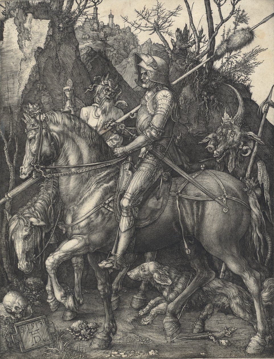 Şövalye, Ölüm ve Şeytan, 1513. by Albrecht Dürer