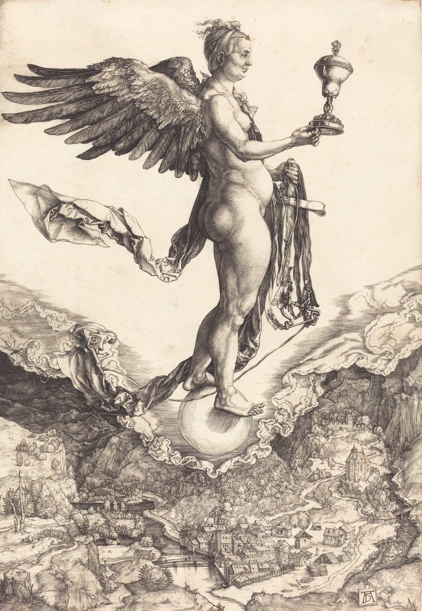 Nemesis Büyük Servet, c. 15011502. by Albrecht Dürer