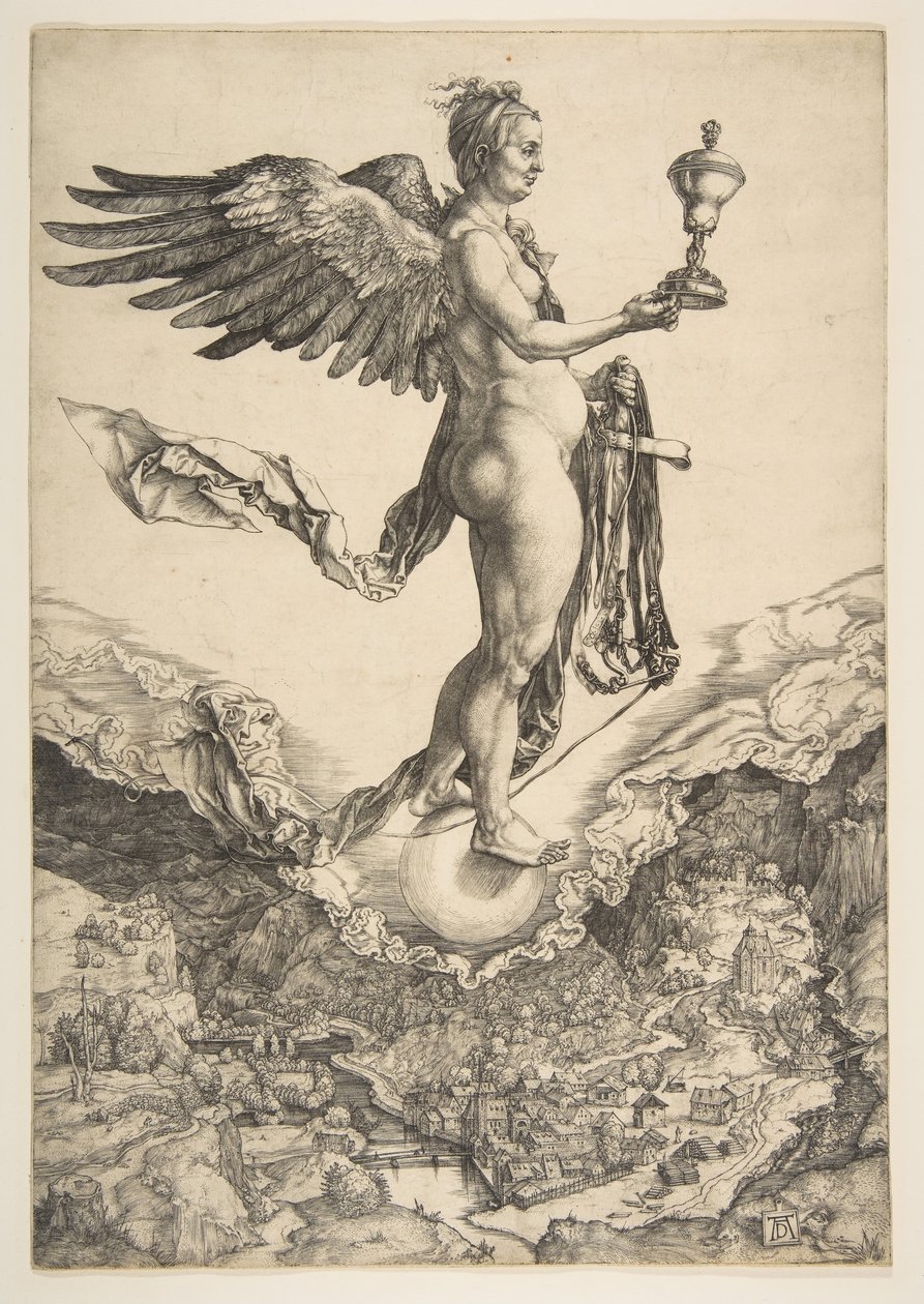 Nemesis The Great Fortune, ca. 1501. by Albrecht Dürer