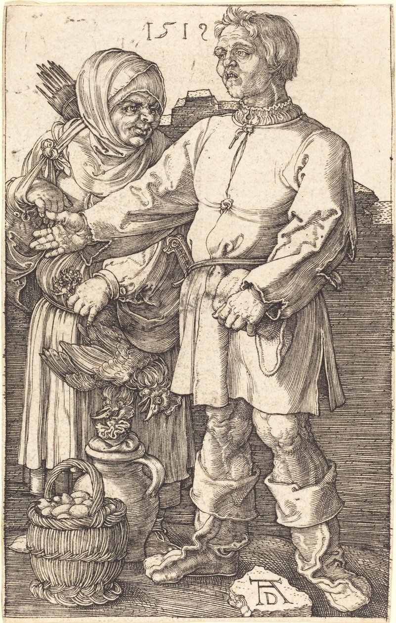 Köylü Çift Pazarda by Albrecht Dürer