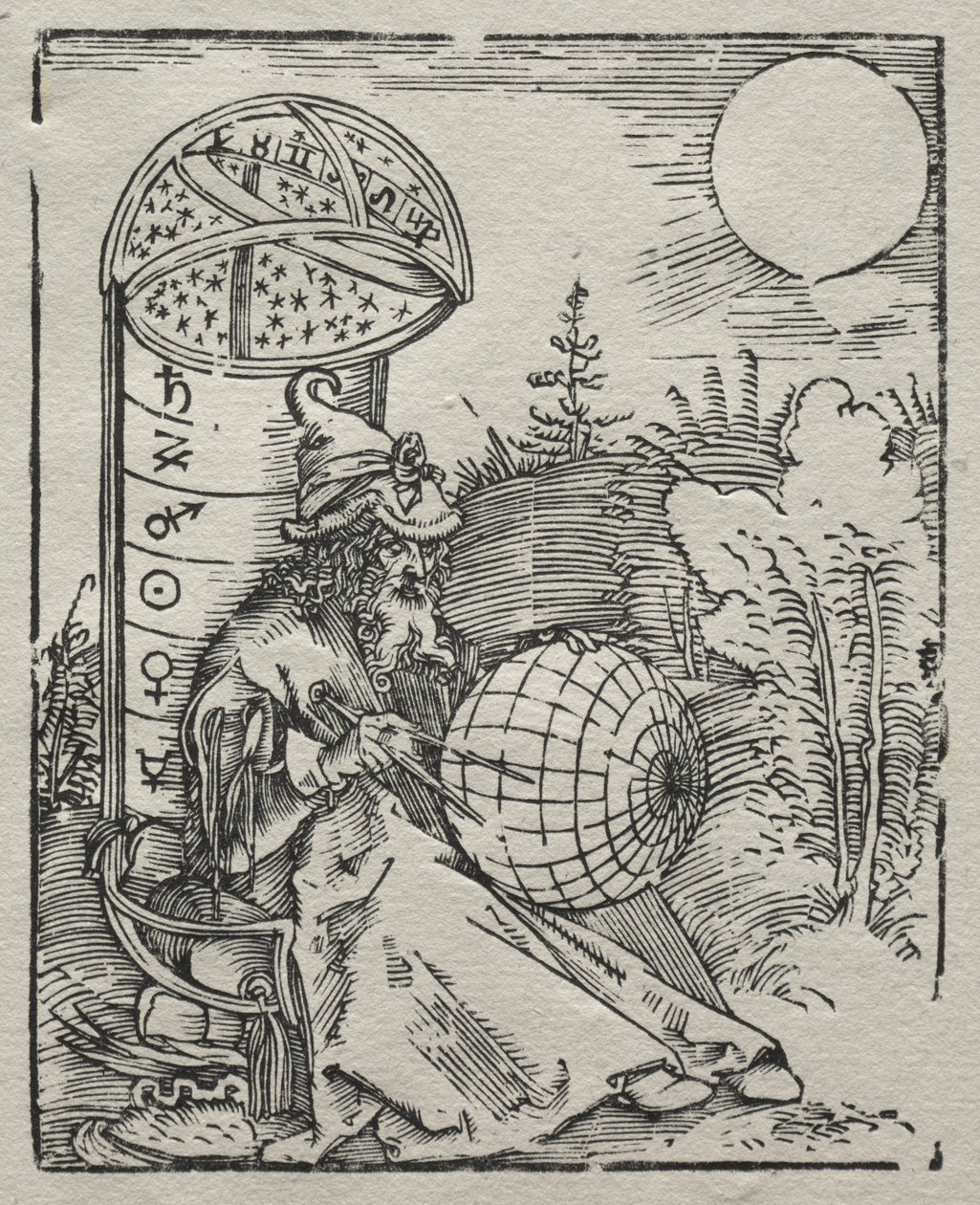 Batlamyus mit dem Himmelsglobus by Albrecht Dürer