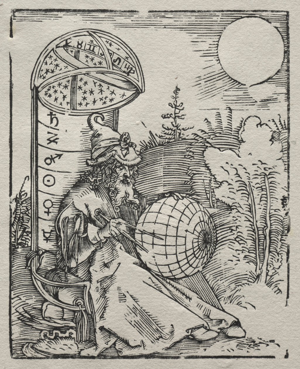 Gök küresi ile Ptolemy, 1504. by Albrecht Dürer