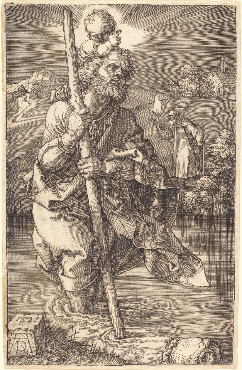 Sağa bakan Aziz Christopher by Albrecht Dürer