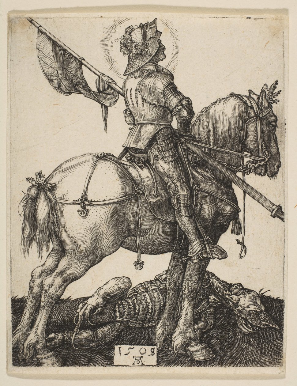 Atlı Aziz George, 1505-8. by Albrecht Dürer