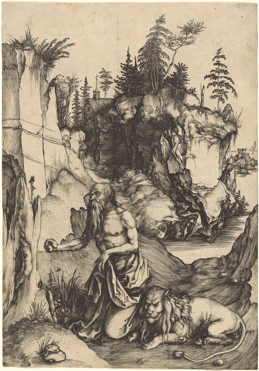 Vahşi Doğada Aziz Jerome Tövbekar by Albrecht Dürer