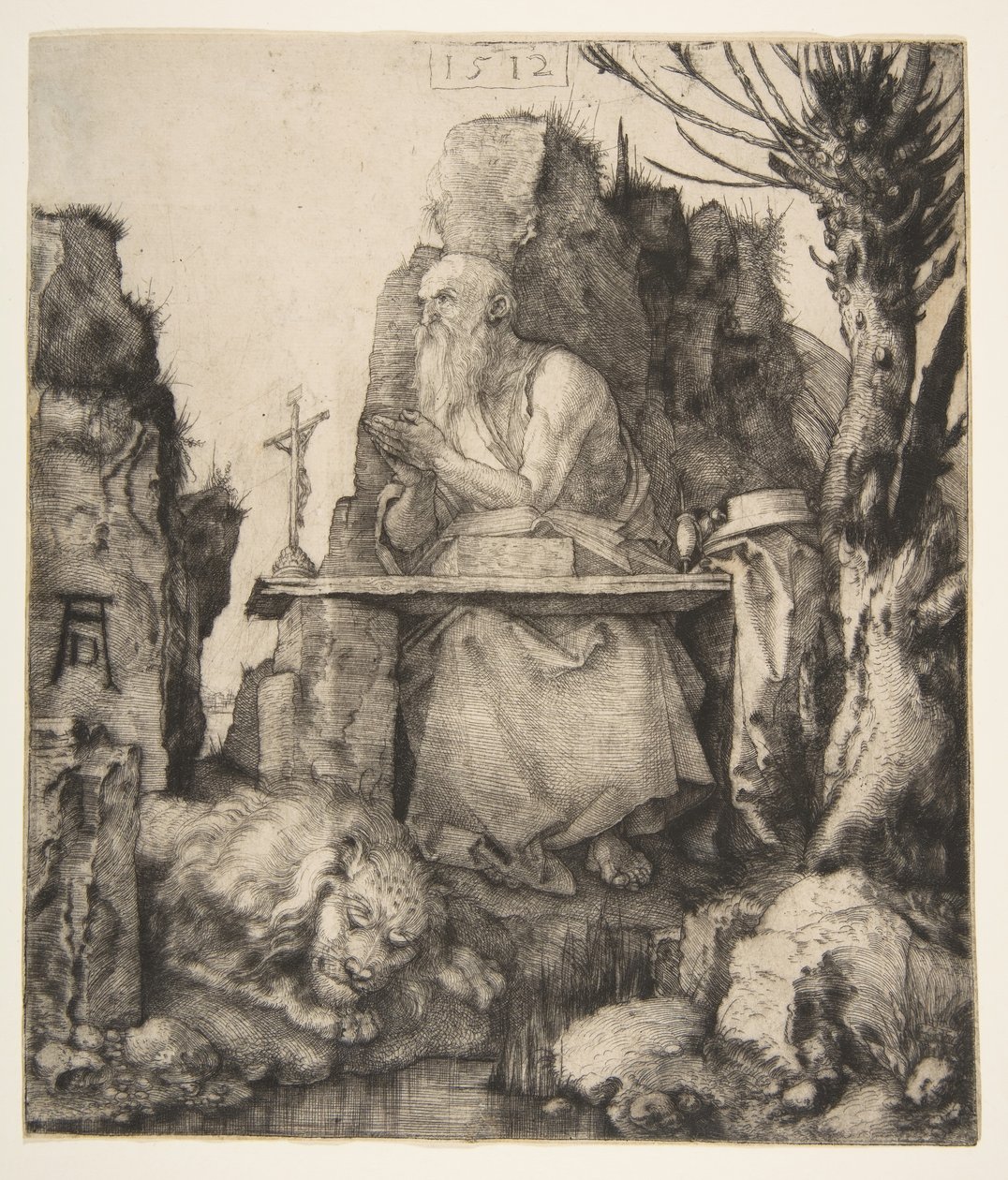 Pollard Willow tarafından Aziz Jerome, 1512. by Albrecht Dürer