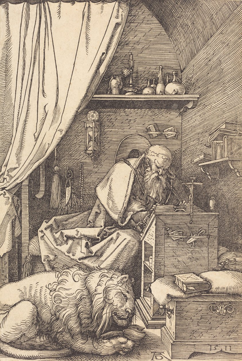 Aziz Jerome Hücresinde, 1511. by Albrecht Dürer