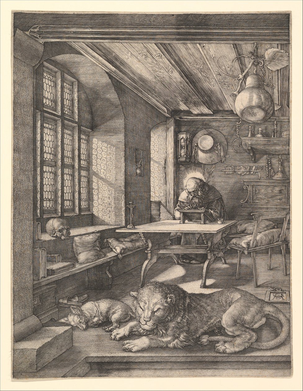 Aziz Jerome Çalışmasında, 1514. by Albrecht Dürer