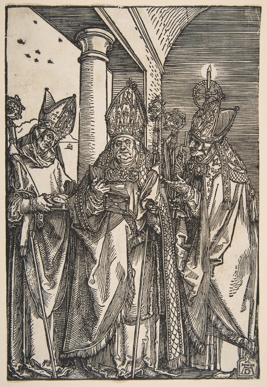 Aziz Nicholas, Ulrich ve Erasmus.n.d. by Albrecht Dürer