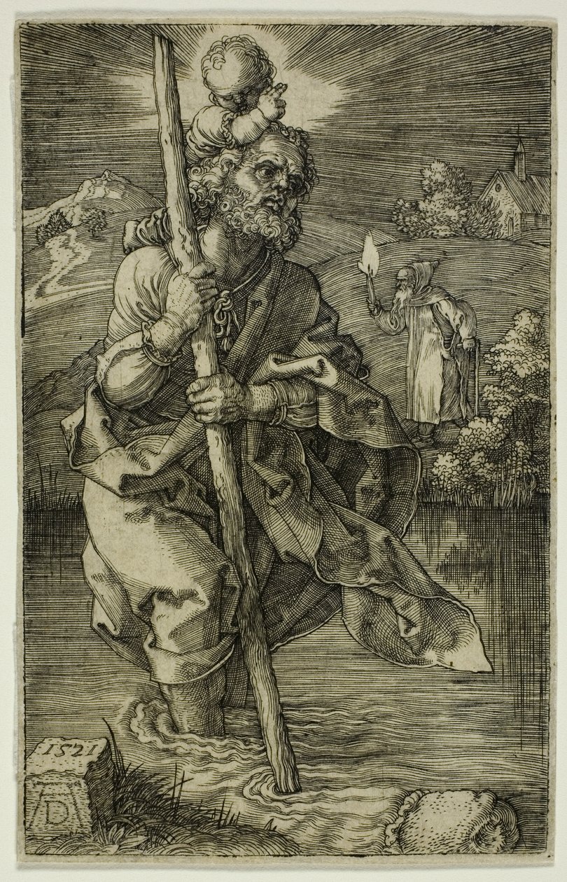 Sağa bakan Aziz Christopher by Albrecht Dürer