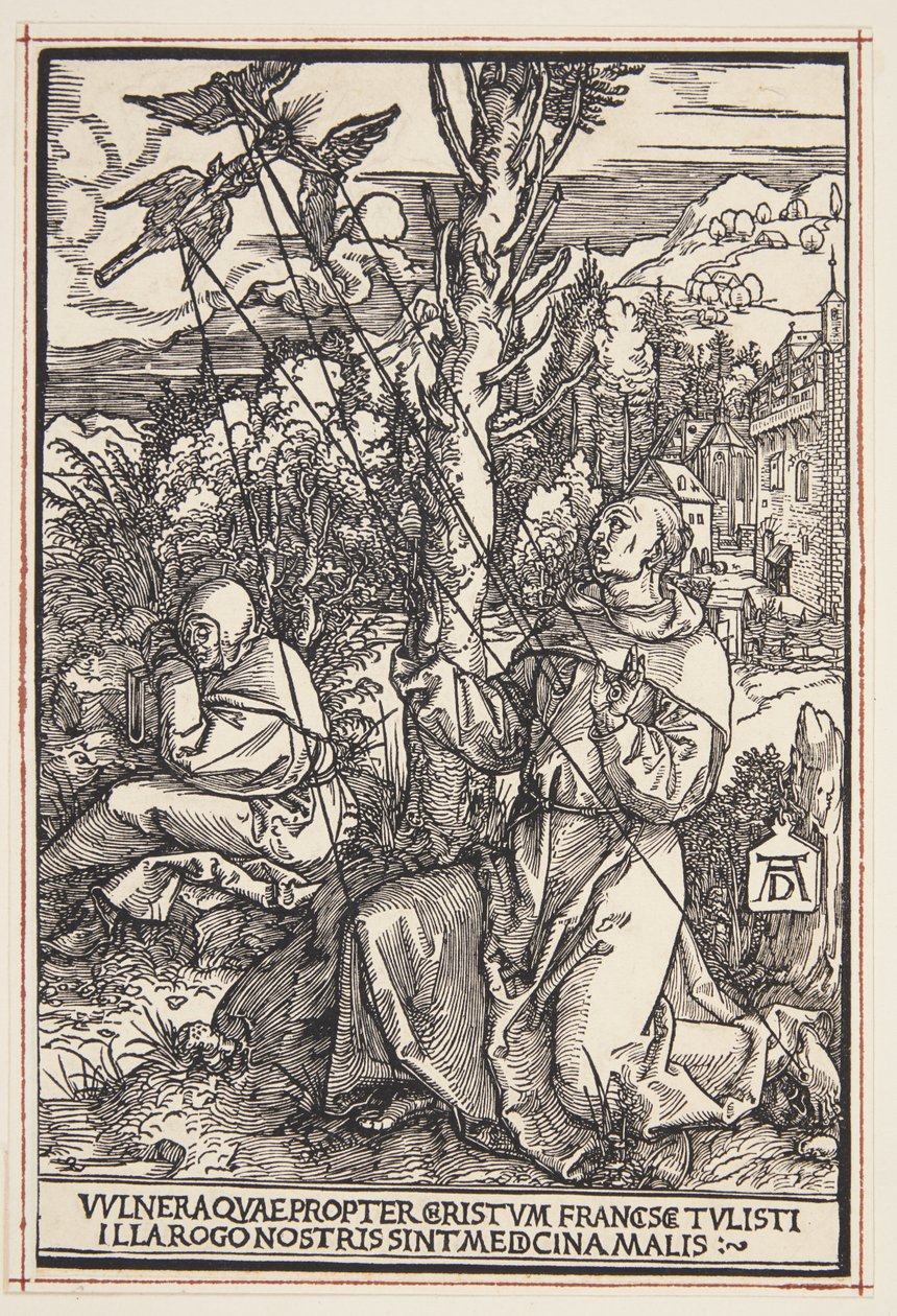 St. Francis stigmata alıyor by Albrecht Dürer