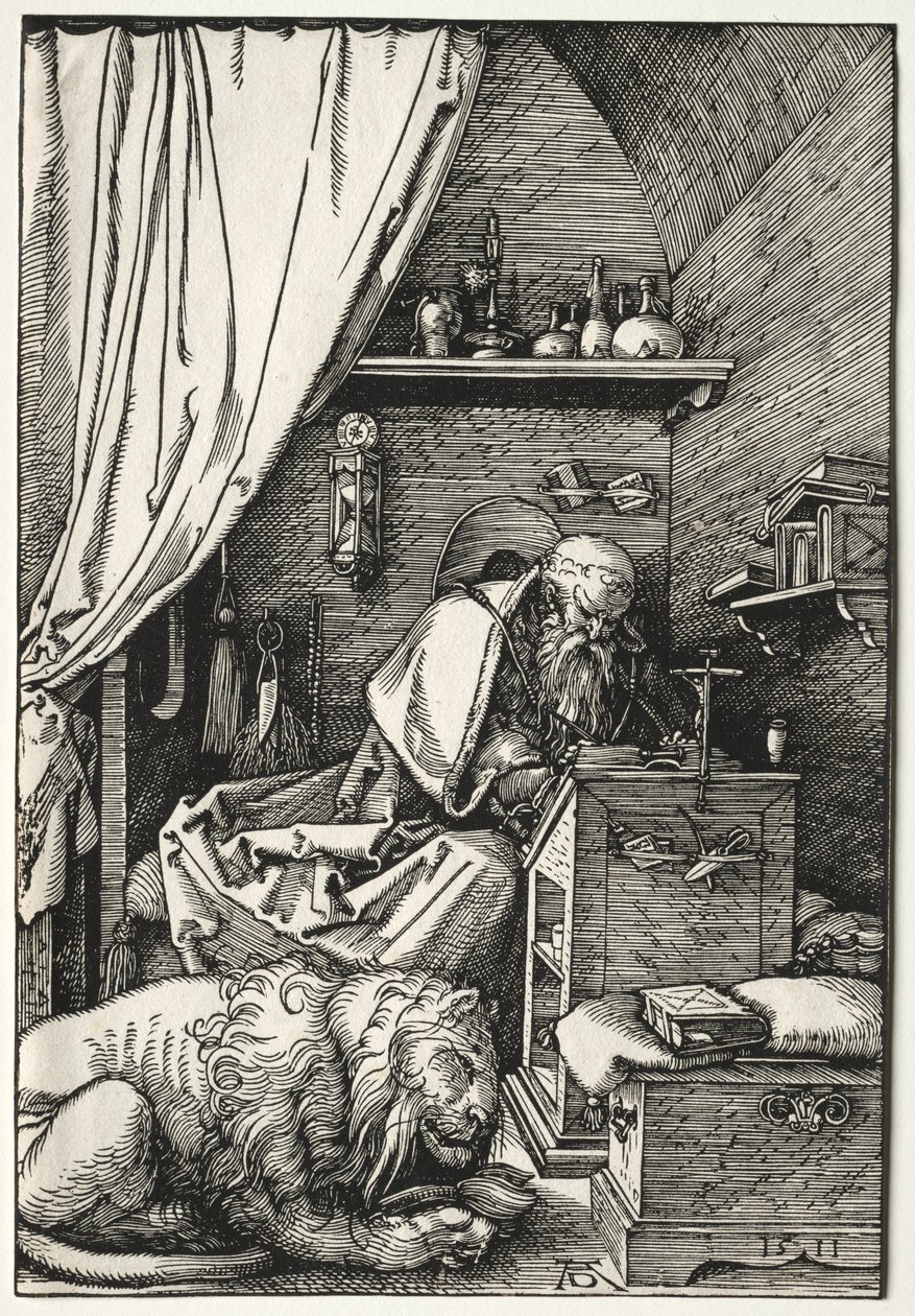 Aziz Jerome Hücresinde, 1511. by Albrecht Dürer
