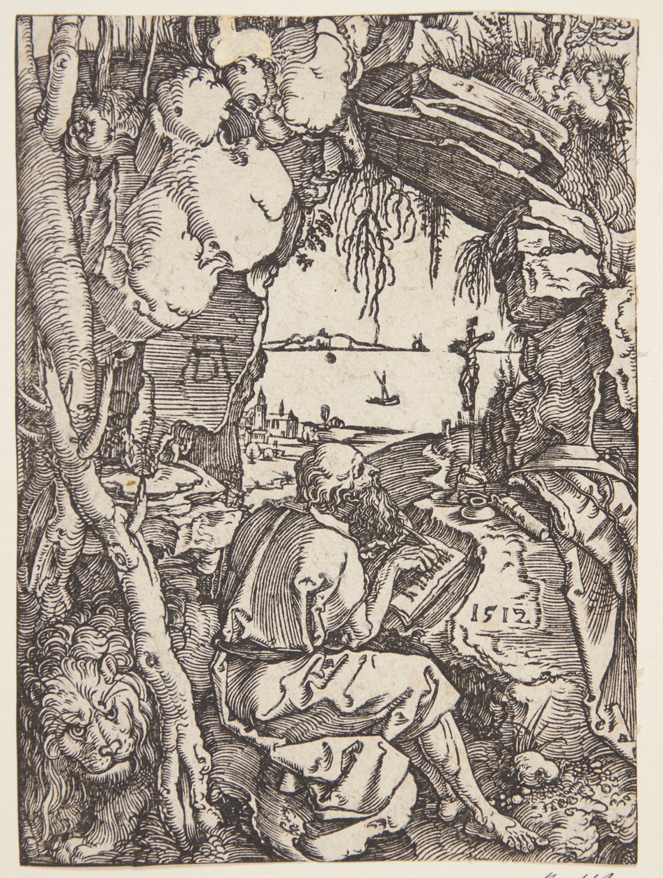 Aziz Jerome mağarada by Albrecht Dürer