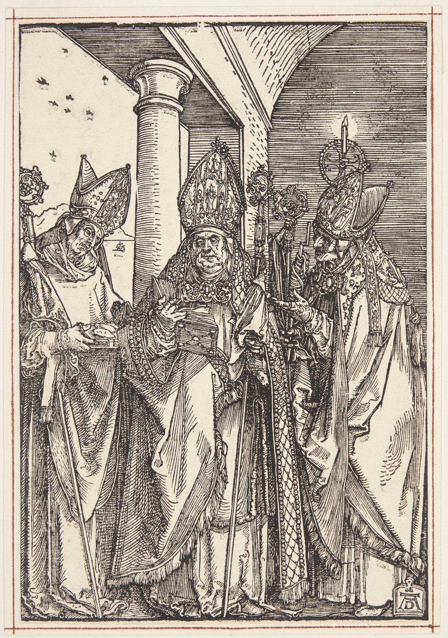 St. Nicholas, Ulrich ve Erasmus by Albrecht Dürer