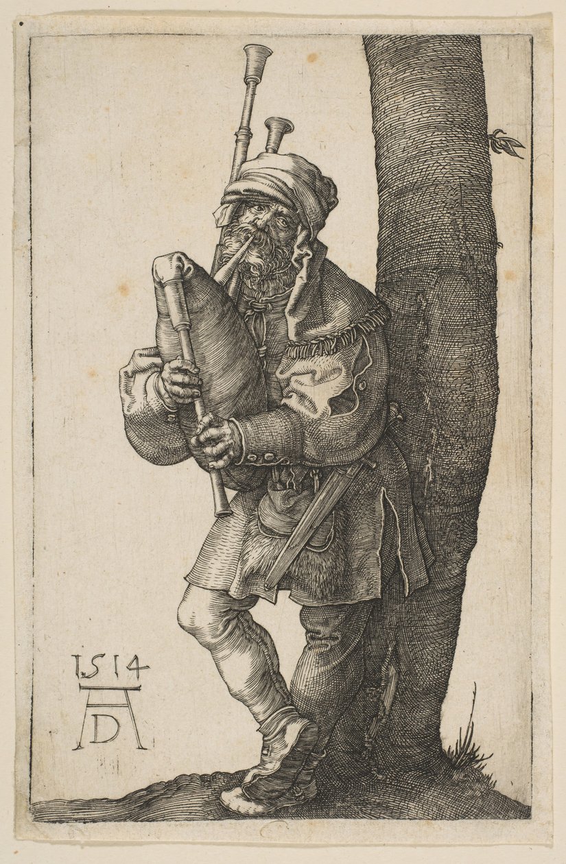 Bagpiper, 1514. by Albrecht Dürer