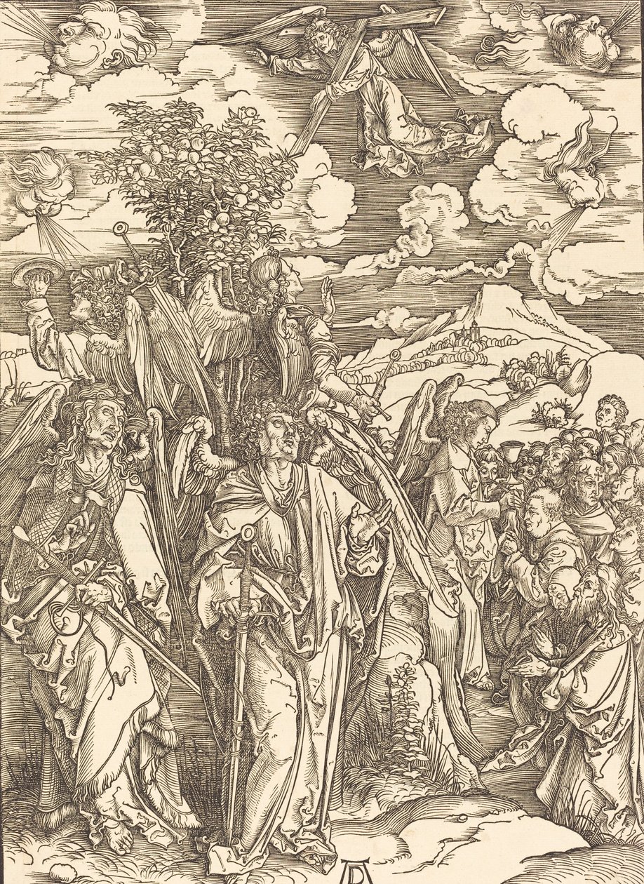 Rüzgarları Tutan Dört Melek, 1498. by Albrecht Dürer