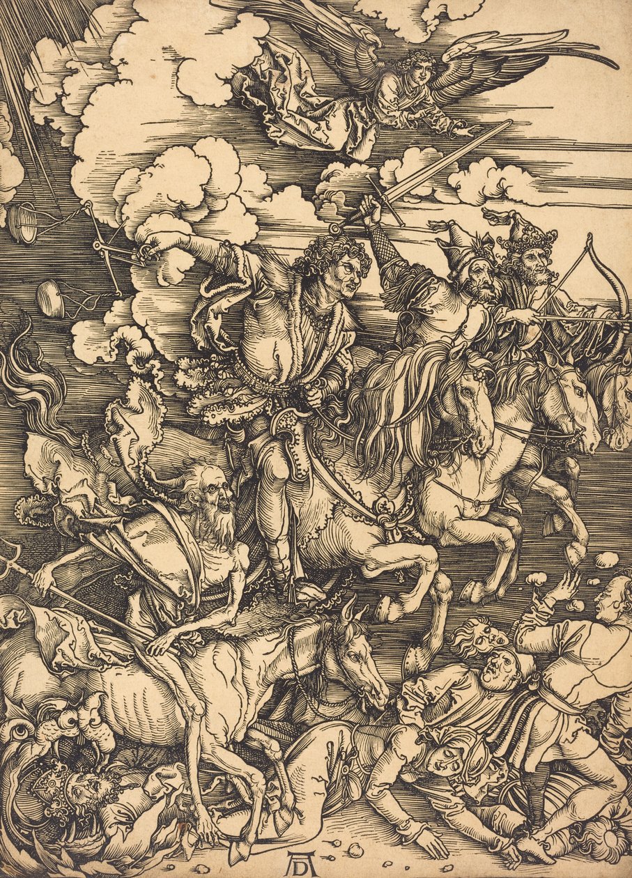 Dört Atlı, muhtemelen c. 14961498. by Albrecht Dürer